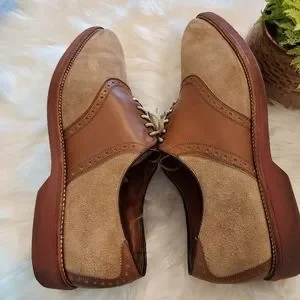 Allen Edmonds Oakmont Saddle Oxford Brown Leather/Tan Suede Vibram Comfort Sole Allen Edmonds | Shoes | Allen Edmonds Oakmont Saddle Oxford  main image 3